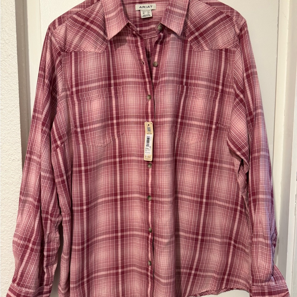 Ariat Rose Plaid Relaxed Button-Up Shirt